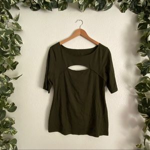 Fabletics Cutout Athletic Top Green